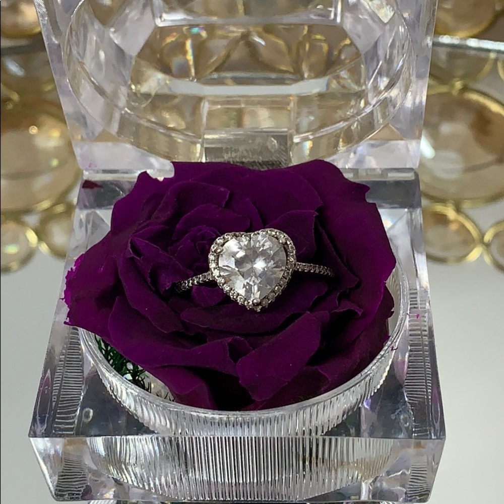 Heart shaped diamond ring